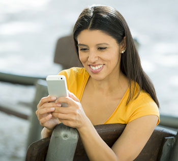 Woman on smartphone